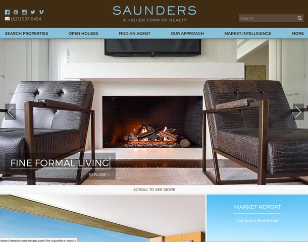 Hamptons Real Estate Website by Saunders & Associates