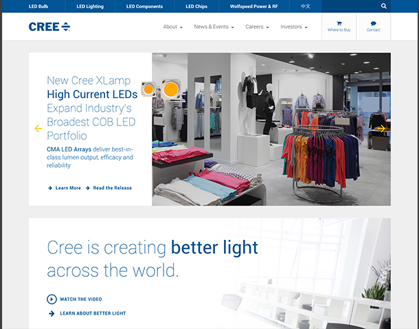 Cree.com by Rivers Agency