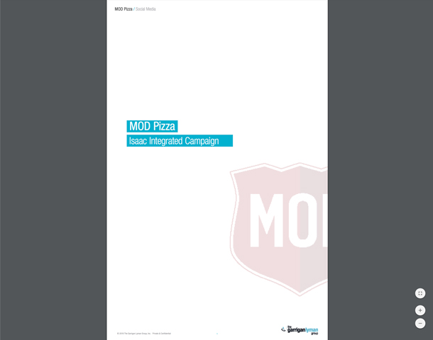 MOD Pizza: Isaac Campaign by The Garrigan Lyman Group