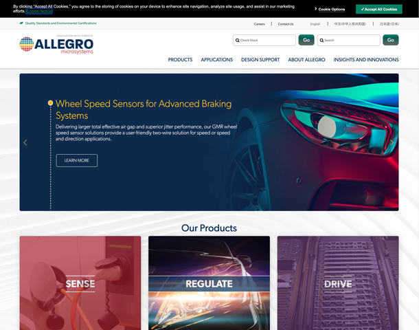 Allegro MicroSystems Website by Millennium Agency