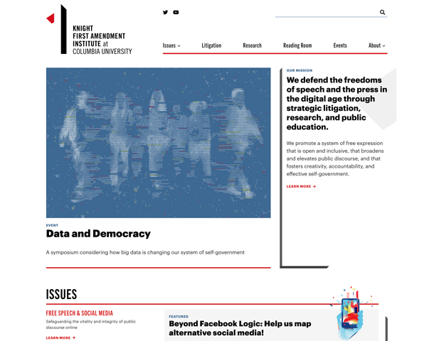 Knight First Amendment Institute Website by Tierra Innovation