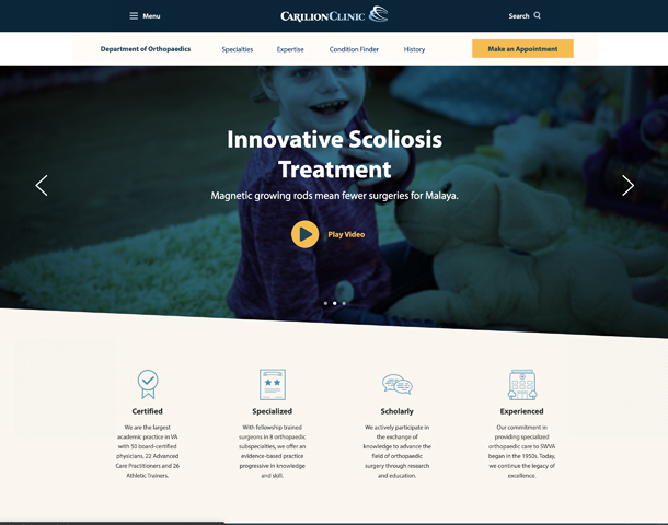 Carilion Clinic Super Speciality Page by Modea
