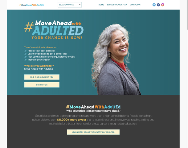 #MoveAheadWithAdultEd - National Campaign by Full Capacity Marketing, Inc.