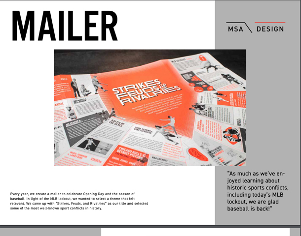 2022 Annual Reds Opening Day Mailer by MSA Design