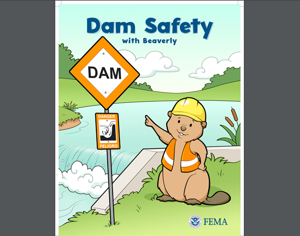 Dam Safety with Beaverly Coloring Book (English and Spanish) by Creative Engagement Solutions, LLC