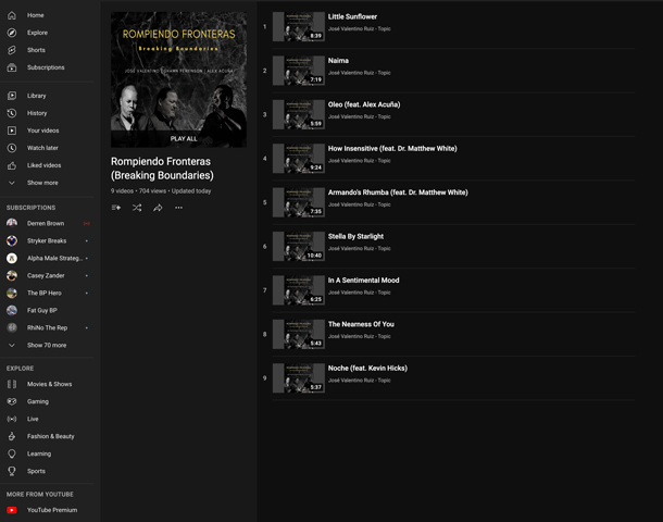 "Rompiendo Fronteras (Breaking Boundaries)" by José Valentino, Shawn Perkinson, & Alex Acuña by JV Music Enterprises
