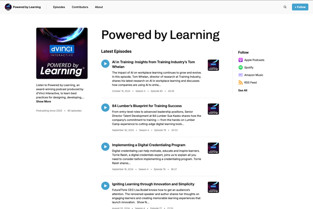 Powered by Learning by d'Vinci Interactive