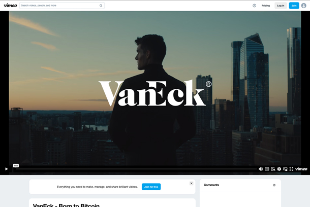 "Born to Bitcoin" - VanEck by Harvest film company