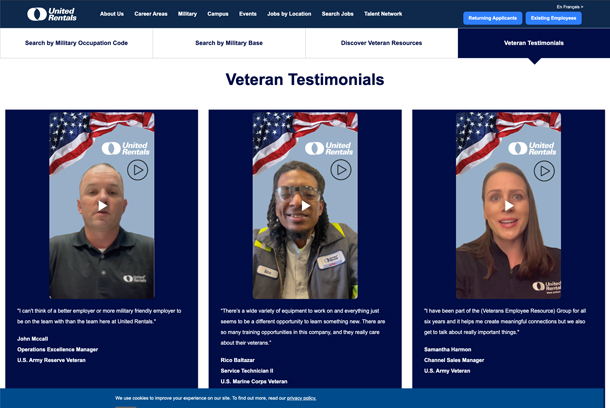 United Rentals Veteran Testimonials by Recruit Rooster