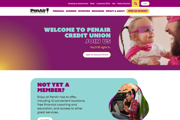 PenAir Credit Union Website Redesign by PixelSpoke