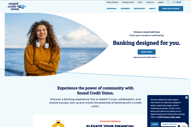 Sound Credit Union Website Redesign by PixelSpoke