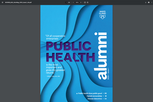 Mayo Clinic "Alumni" Magazine (Issue 1 2024) by McGuffin Creative Group