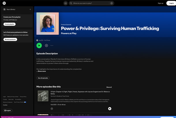 Power & Privilege: Surviving Human Trafficking by Powers at Play