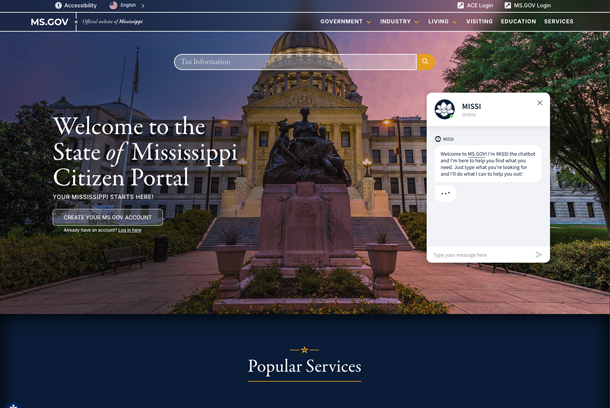 MS.GOV – THE OFFICIAL WEBSITE OF THE STATE OF MISSISSIPPI by Tyler Technologies