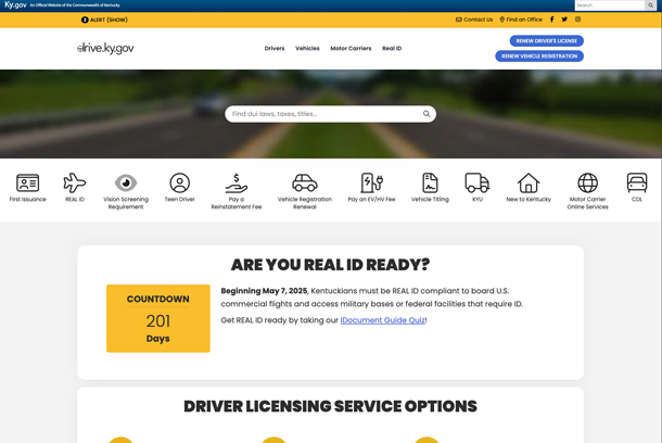 drive.ky.gov by Tyler Technologies