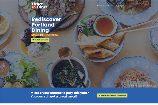Ticket to Dine by Upswept Creative