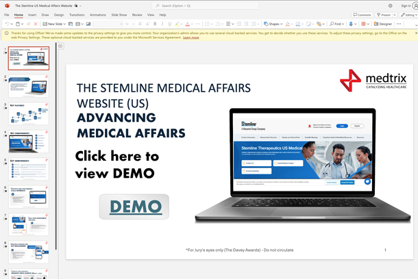 The Stemline US Medical Affairs Website - Advancing Medical Excellence by MedTrix Healthcare LLC