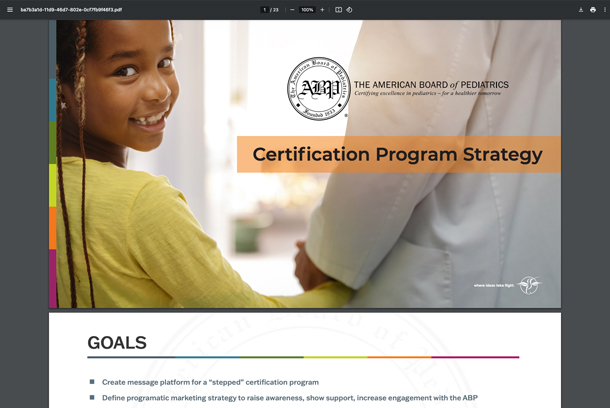American Board of Pediatrics - Stepping Up by Hummingbird Creative Group
