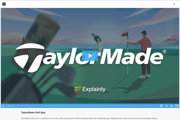 TaylorMade Golf App by Explainly