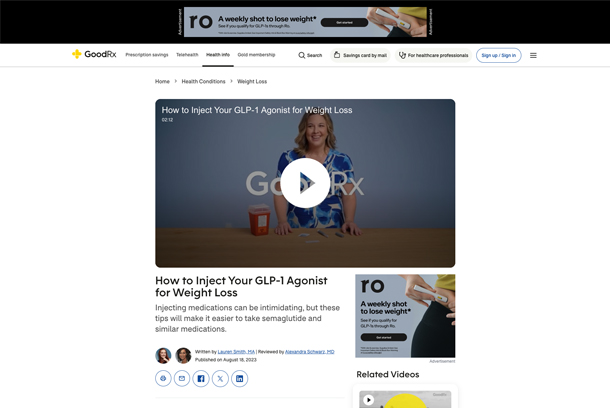 How to Inject Your GLP-1 Agonist for Weight Loss by GoodRx
