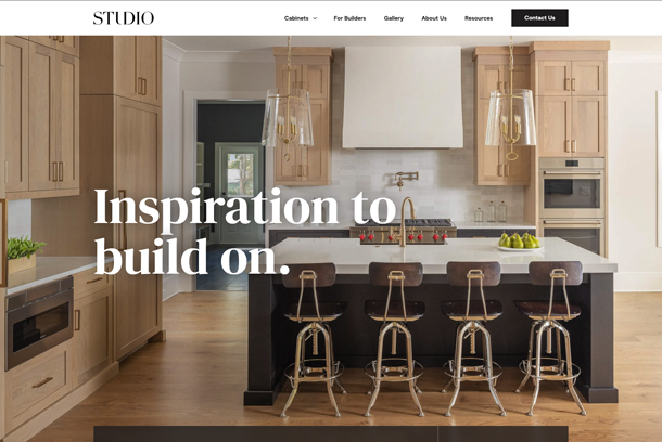 STUDIO Cabinetry Website by Mr. White Creative