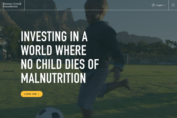 Eleanor Crook Foundation | Investing in a World Where No Child Dies of Malnutrition by BitterSweet Creative