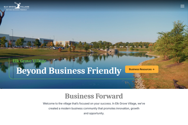 Elk Grove Village Economic Development Website by DHD
