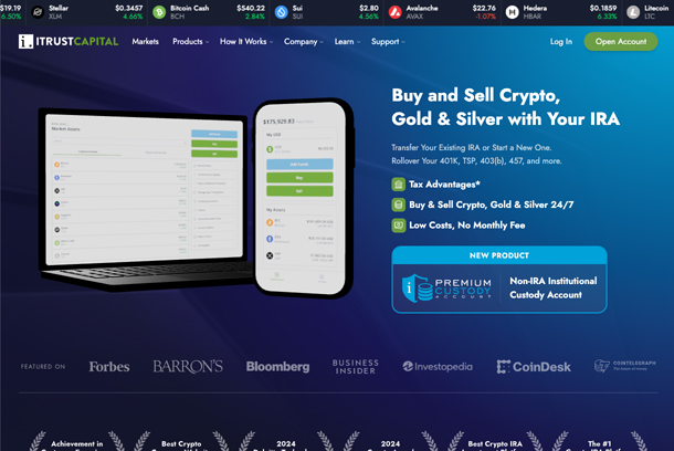 A Leading Crypto IRA Platform by iTrustCapital