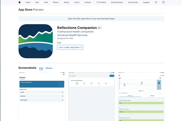 Optimizing the Reflections Behavioral Health Companion App for Patients by Modea