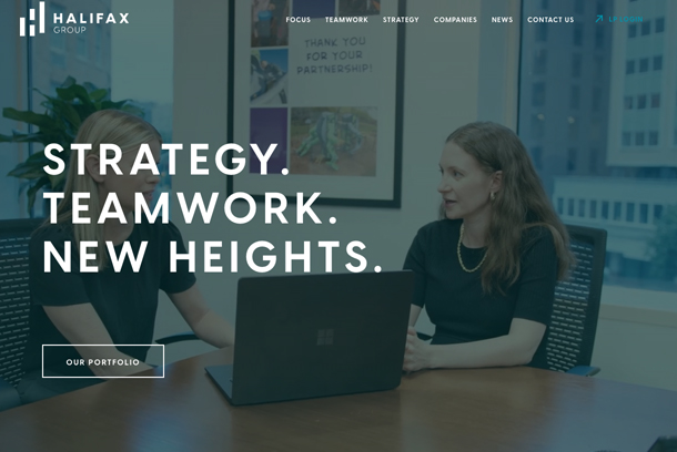 Halifax Private Equity Website by MVP Marketing + Design, Inc.