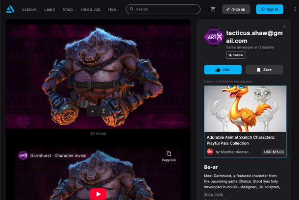 Stout - Boar character design and implementation by Empierius