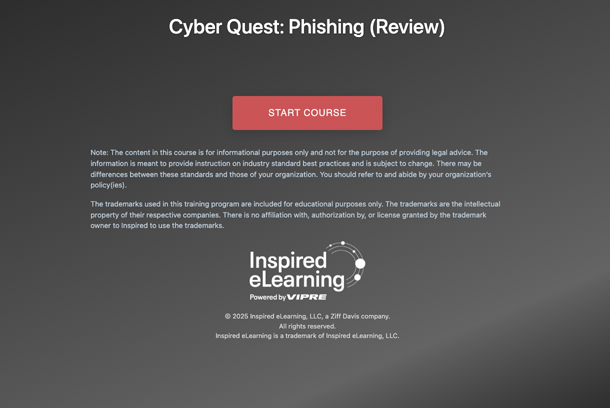 Cyber Quest: Phishing by Inspired eLearning