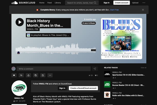 Blues in the Jewel City: Black History Month Special by WMUL-FM