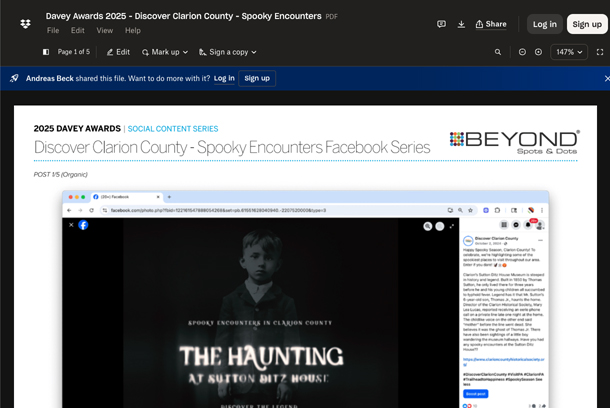 Discover Clarion County: Spooky Encounters Series by Beyond Spots & Dots