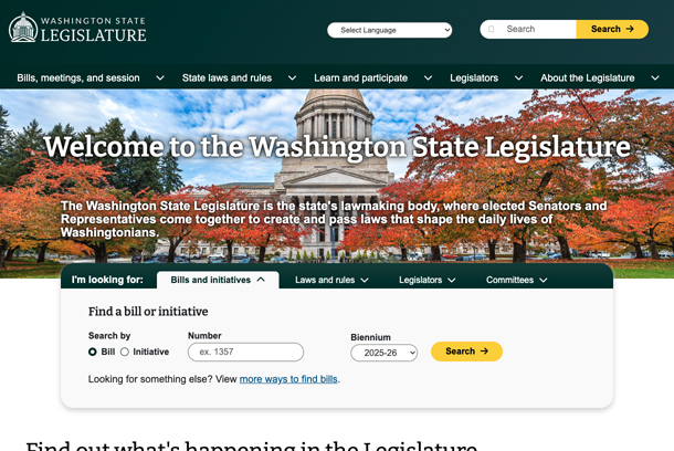 Washington State Legislature | A Website Redesign for Public Engagement by Anthro-Tech