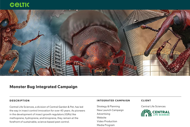 "Monster Bug" Campaign by Celtic Chicago