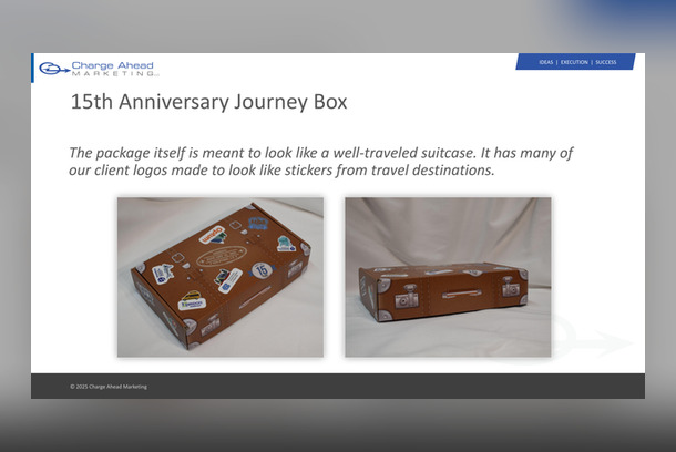 Charge Ahead 15th Anniversary Journey Box by Charge Ahead Marketing