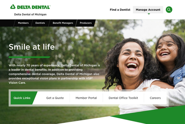 Delta Dental of Michigan by Gravity Works Design & Development