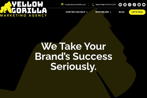 Yellow Gorilla Marketing Agency Website by Yellow Gorilla Marketing Agency