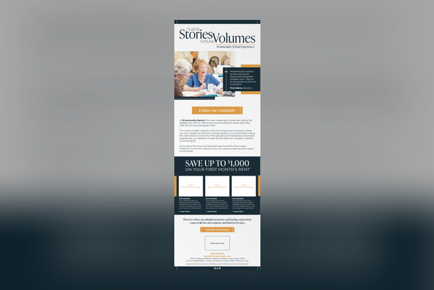 Stories Speak Volumes by STAT Marketing a Division of Discovery Senior Living