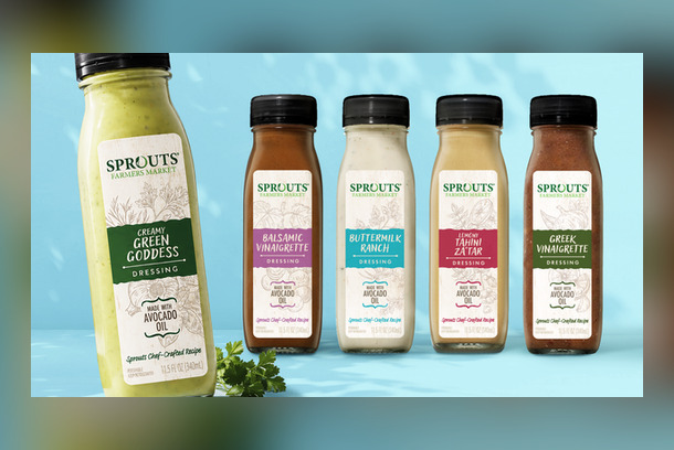 Sprouts Salad Dressings Packaging Design by Design Resource Center