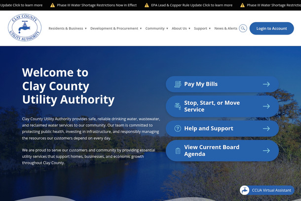 Government Utilities Website Redesign: Clay County Utilities by Savvy Partner