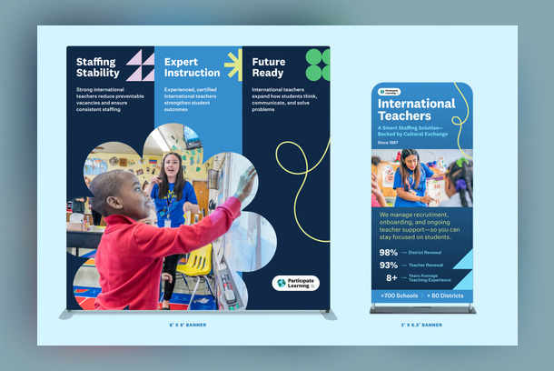 Ambassador Teachers Conference Booth Banners by Participate Learning