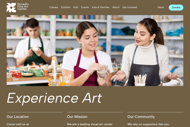 Dunedin Fine Arts Center Website by Big Sea