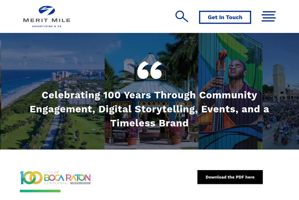 City of Boca Raton Centennial by Merit Mile