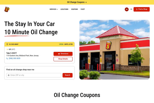 Take 5 Oil Change by Elevate Digital