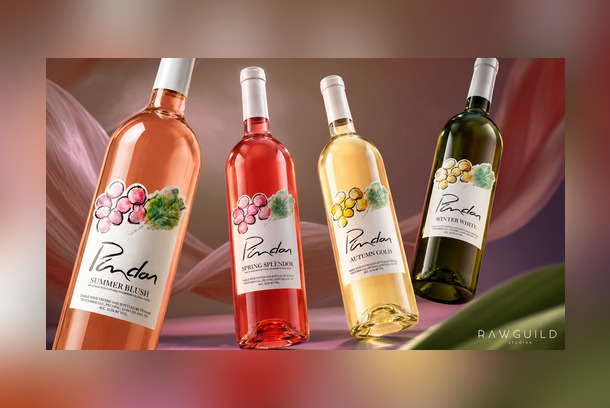 Pindar Vineyards Seasonal Wine Packaging by Raw Guild Studios LLC