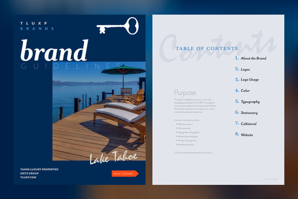 Tahoe Luxury Properties Brand Guidelines by Stan Can Design
