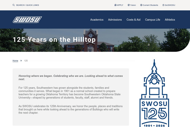 SWOSU 125: Stories from the Hilltop by Southwestern Oklahoma State University